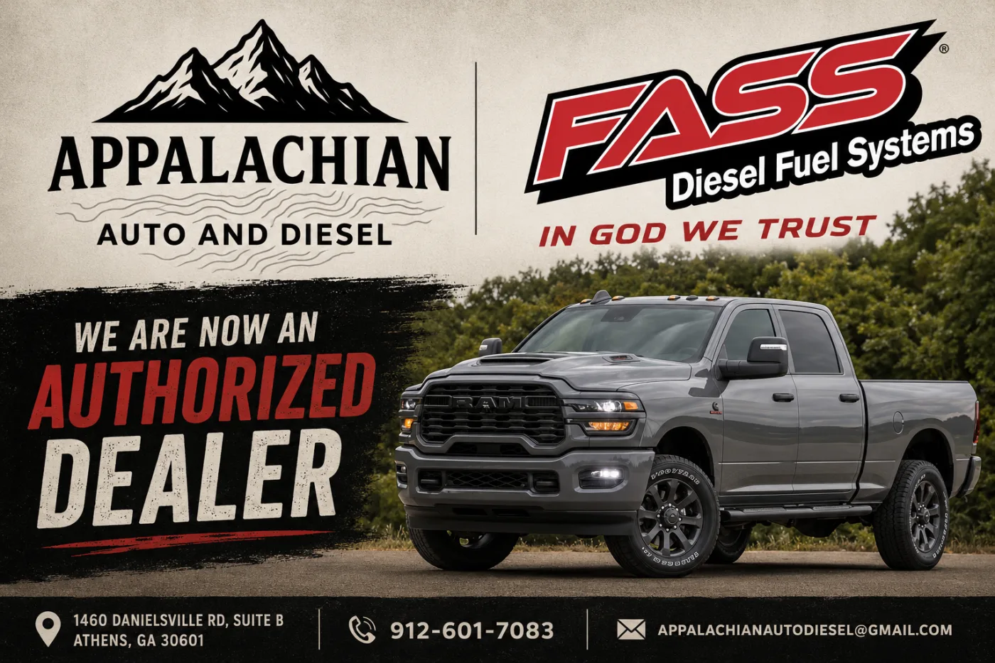 Appalachian Auto & Diesel — authorized FASS Diesel Fuel Systems dealer in Athens, GA